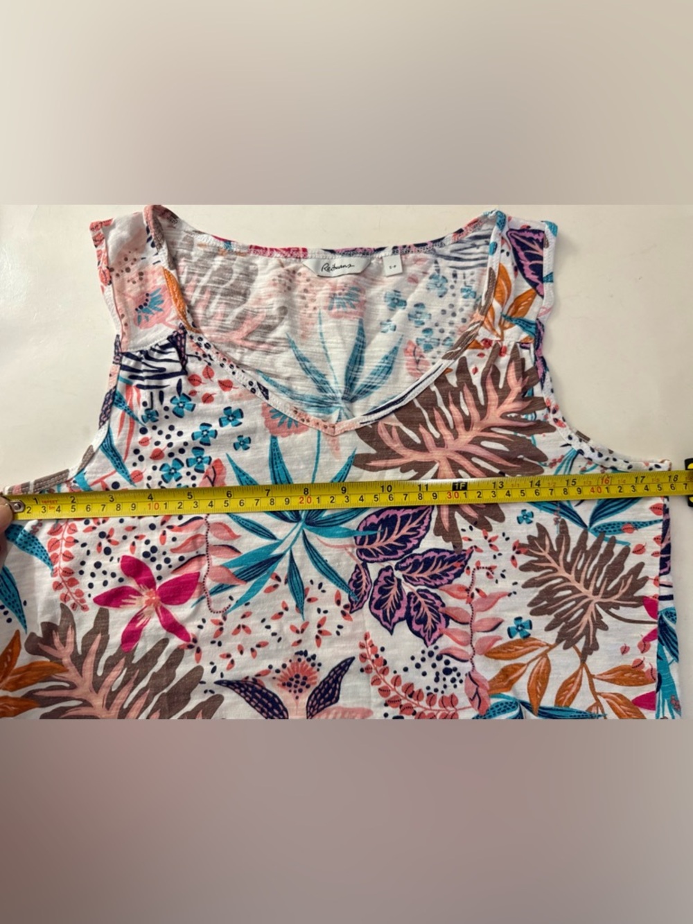 REITMAN’S FLORAL LEAF PATTERN TANK TOP - Picture 5 of 7